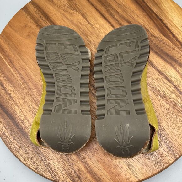 Fly London Mustard Sandals with Metallic Buckle - Picture 7 of 8